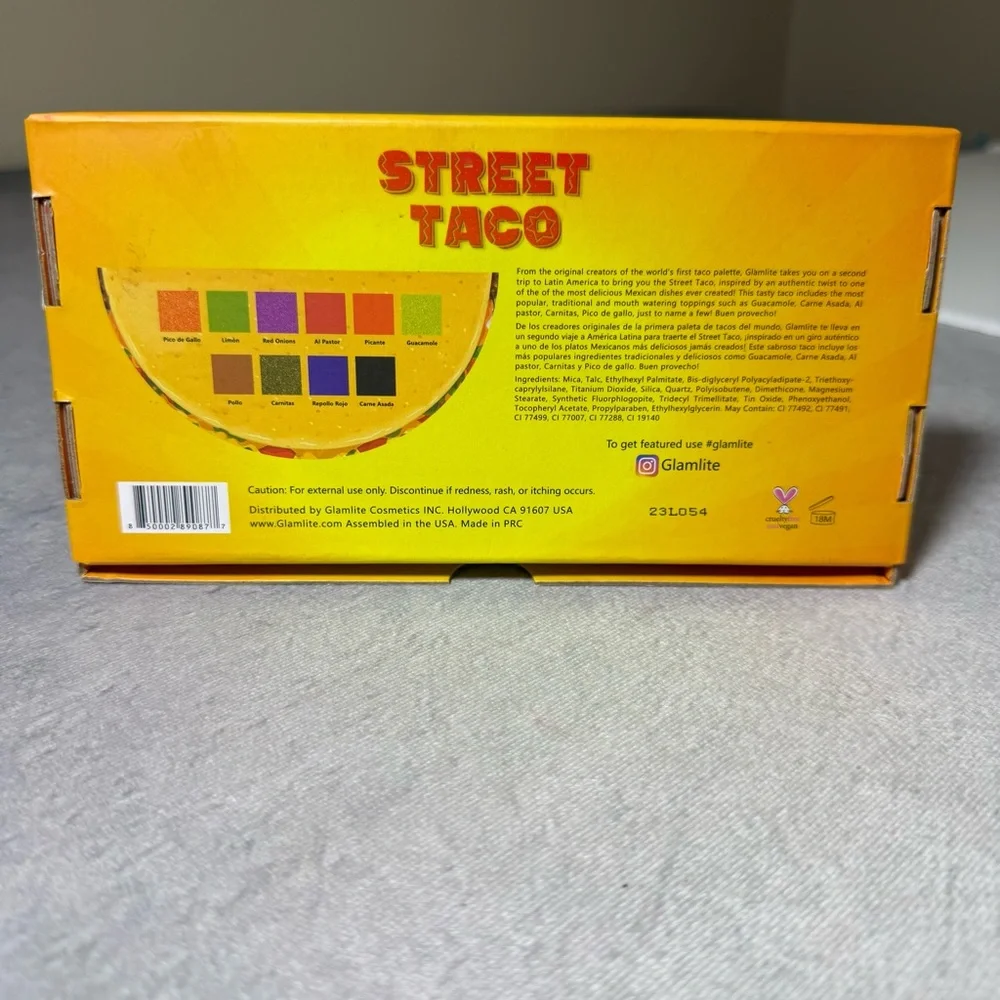 NEW Glamlite Street Taco Eyeshadow Palette